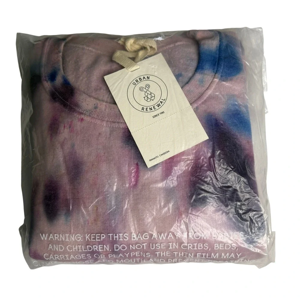 NWT Urban Renewal Remade Artist Studio Dye‎ Crew Neck Sweatshirt OS - Picture 2 of 8